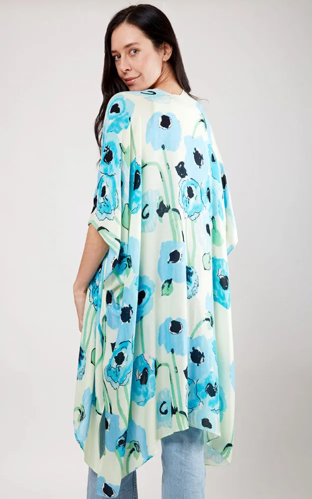JP2102 Floral Design Cover Up Kimono
