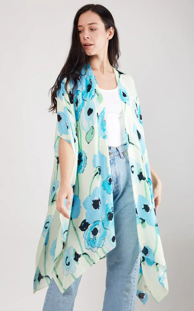 JP2102 Floral Design Cover Up Kimono