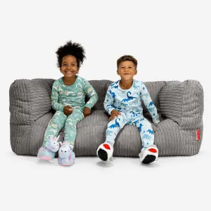 Kids Giant Albert Sofa 2 Seater 3-14 yr - Cord Graphite Grey