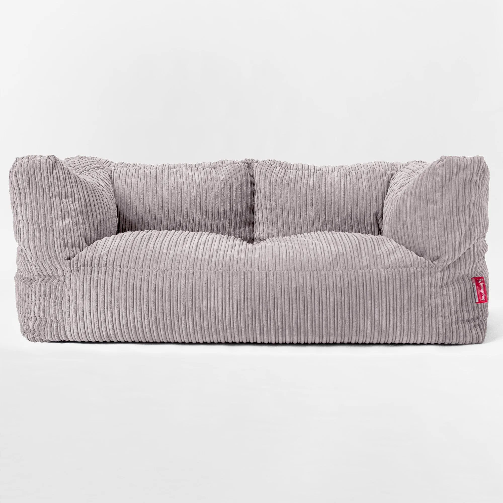 Kids Giant Albert Sofa 2 Seater 3-14 yr - Cord Silver Grey