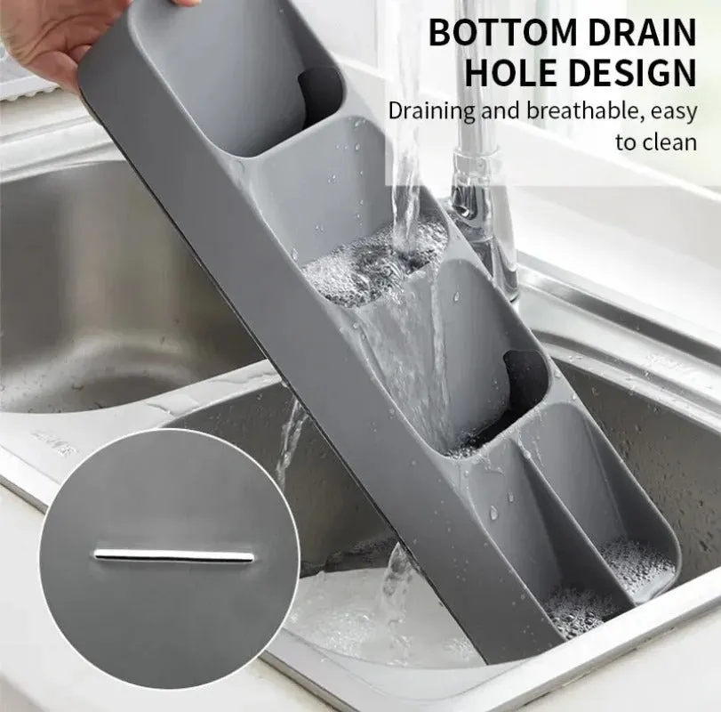 Kitchen Drawer Cutlery Storage Tray Knife Holder Spoon Forks Tableware Organizer Container For Spice Bottles Knives Block
