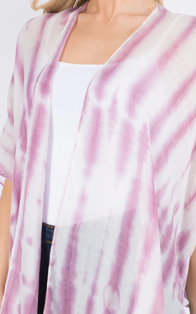 KP3111 Tie-Dyed Print Cover Up Kimono