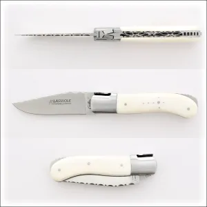 Laguiole Gentleman's Knife Guilloche - Cattle Bone