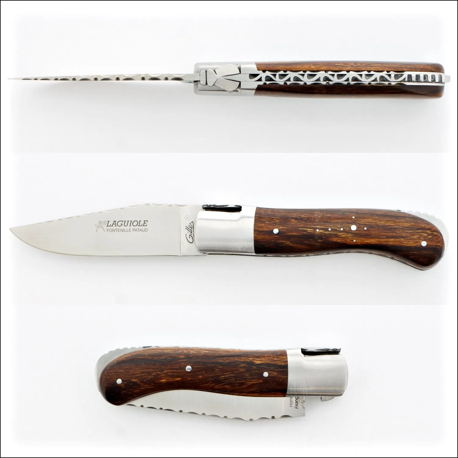 Laguiole Gentleman's Knife Guilloche - Desert Ironwood
