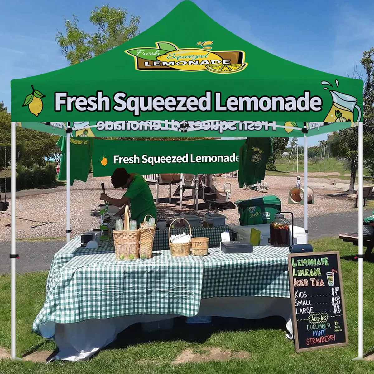 Lemonade Tent- 10x10 Fresh Squeezed Lemonade Pop Up Tent