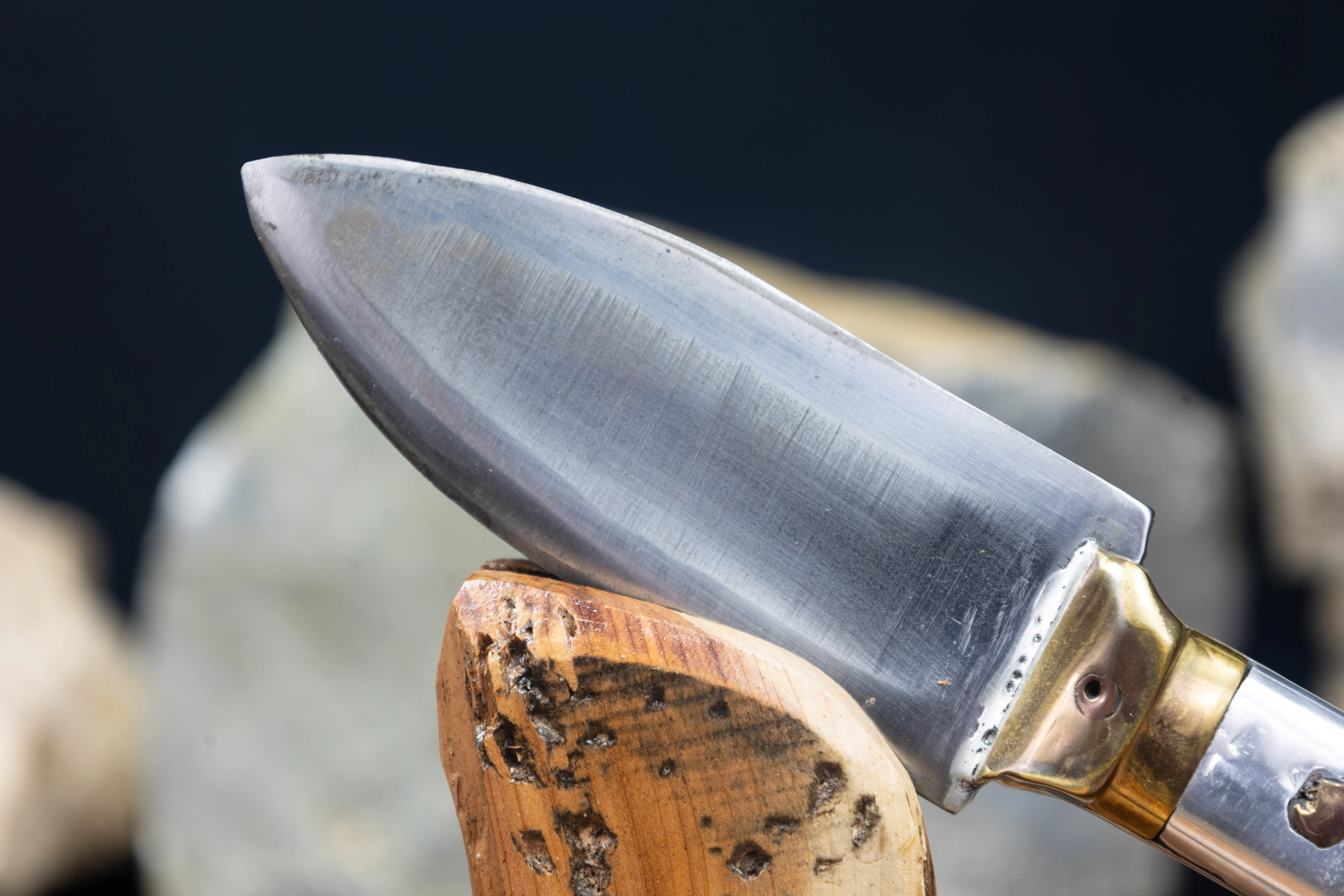 Little Badger Sante Fe Trail Traditional Beaver Butchering Scalping Knife 3 star Sheath