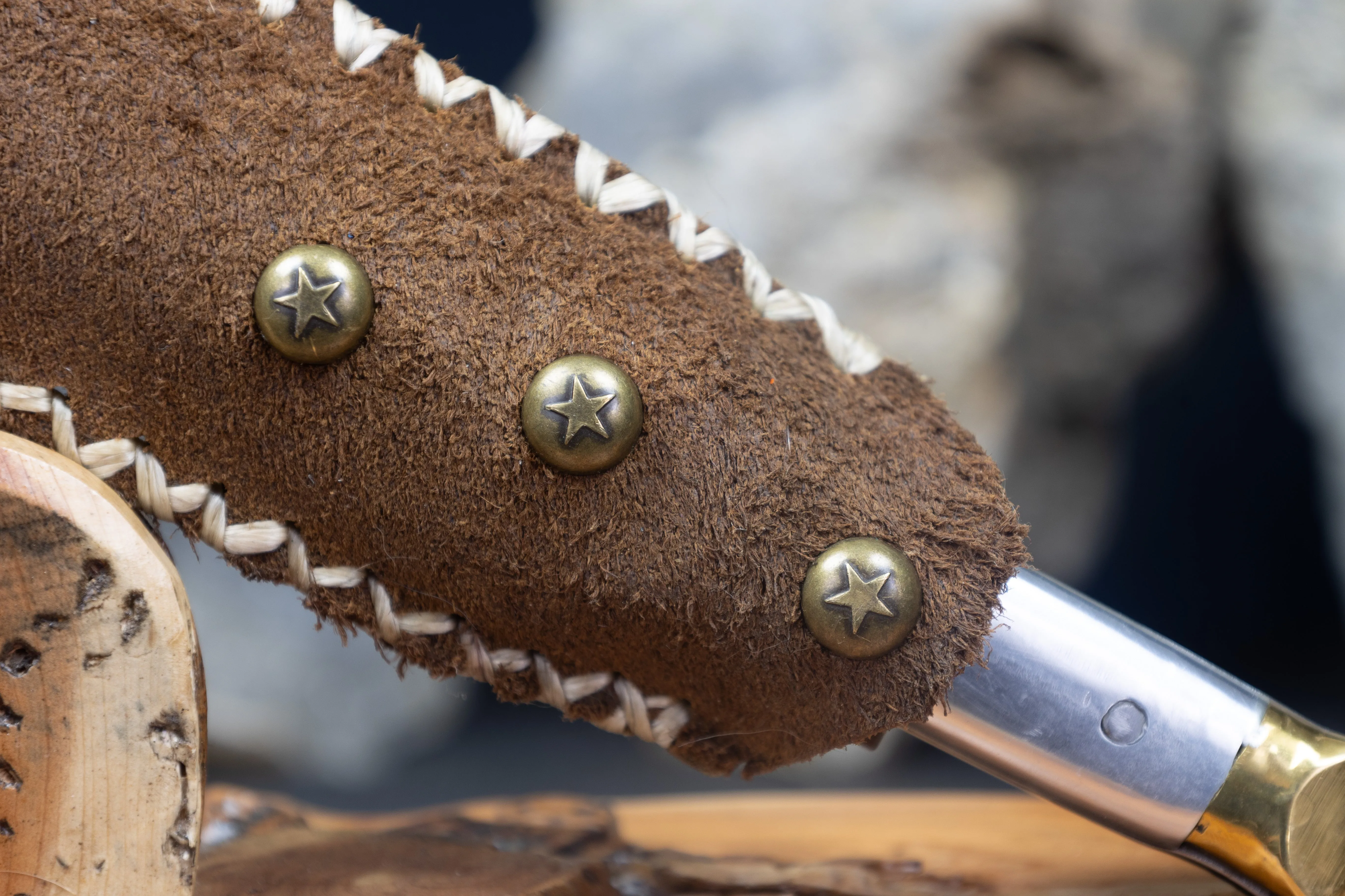 Little Badger Sante Fe Trail Traditional Beaver Butchering Scalping Knife 3 star Sheath