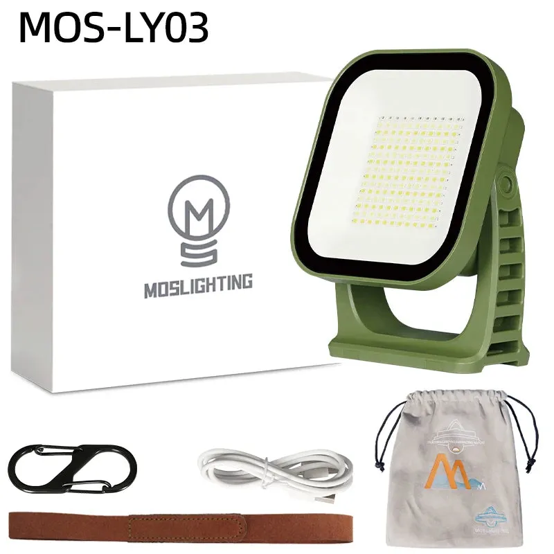 MOSLIGHTING Solar Camping Lantern Rechargeable Outdoor Hang Tent Lamp Portable Flashlight Work Maintenance Emergency Lighting