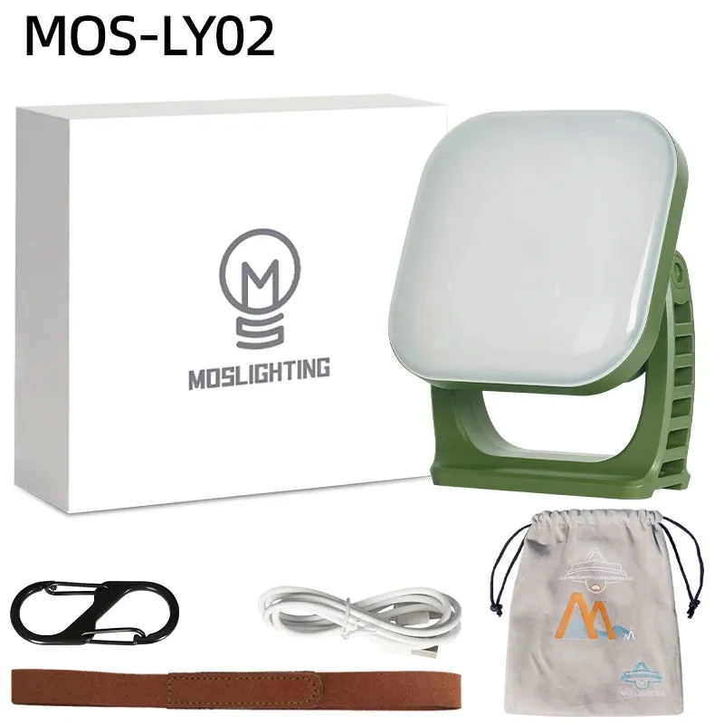 MOSLIGHTING Solar Camping Lantern Rechargeable Outdoor Hang Tent Lamp Portable Flashlight Work Maintenance Emergency Lighting