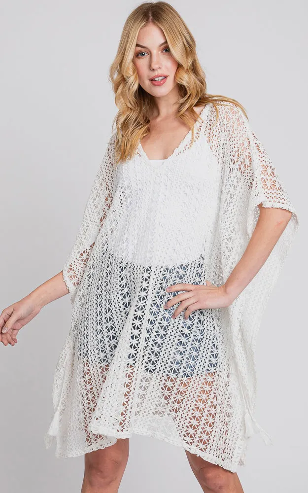 MS0342 CROCHET COVER-UP PONCHO