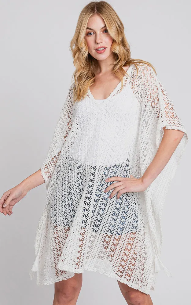 MS0342 CROCHET COVER-UP PONCHO