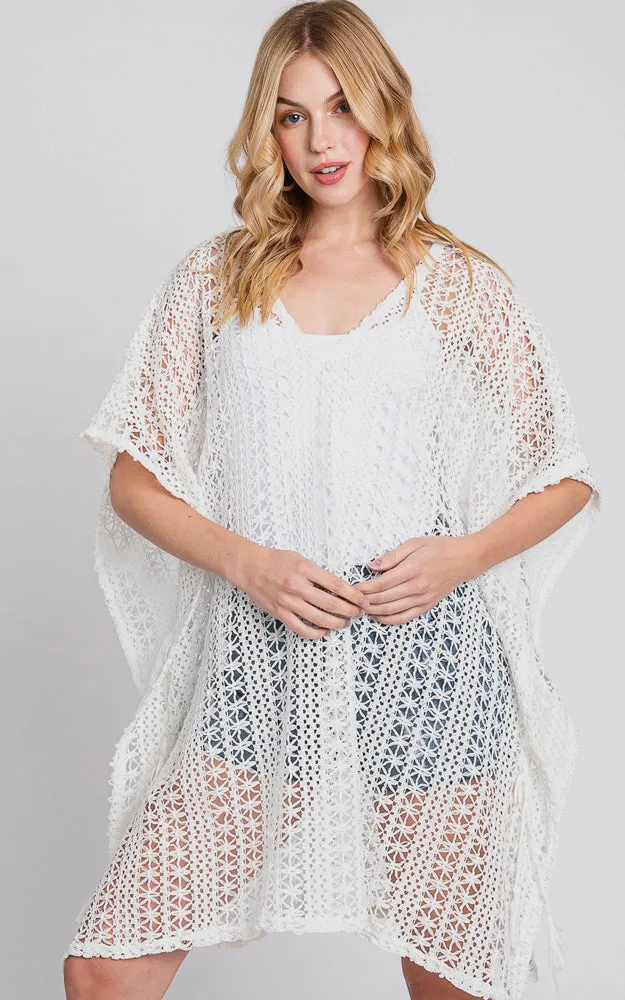 MS0342 CROCHET COVER-UP PONCHO