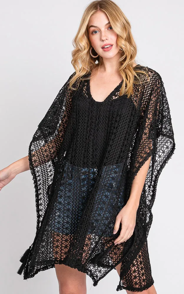 MS0342 CROCHET COVER-UP PONCHO