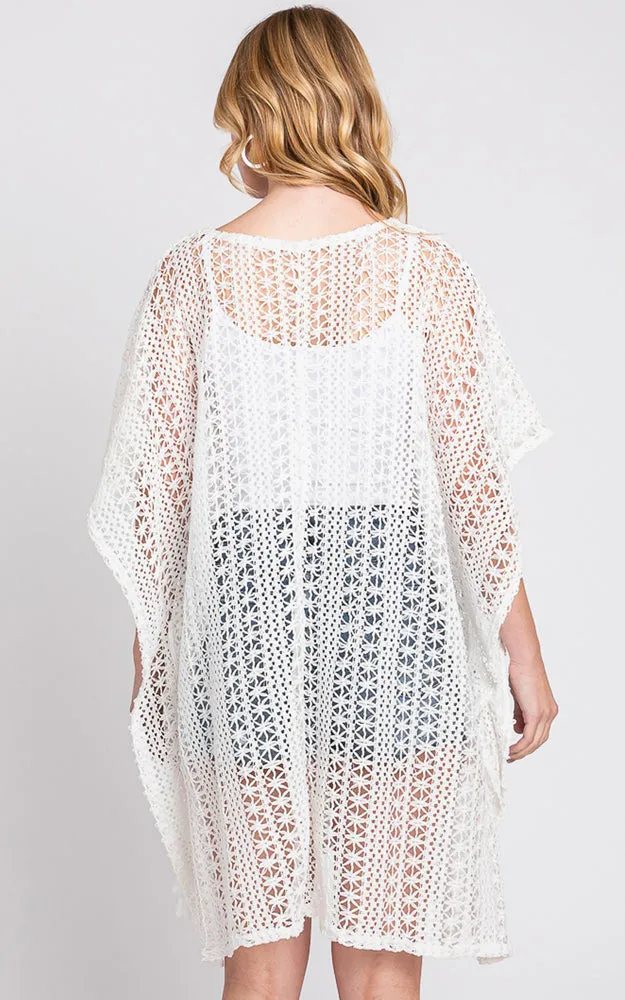 MS0342 CROCHET COVER-UP PONCHO