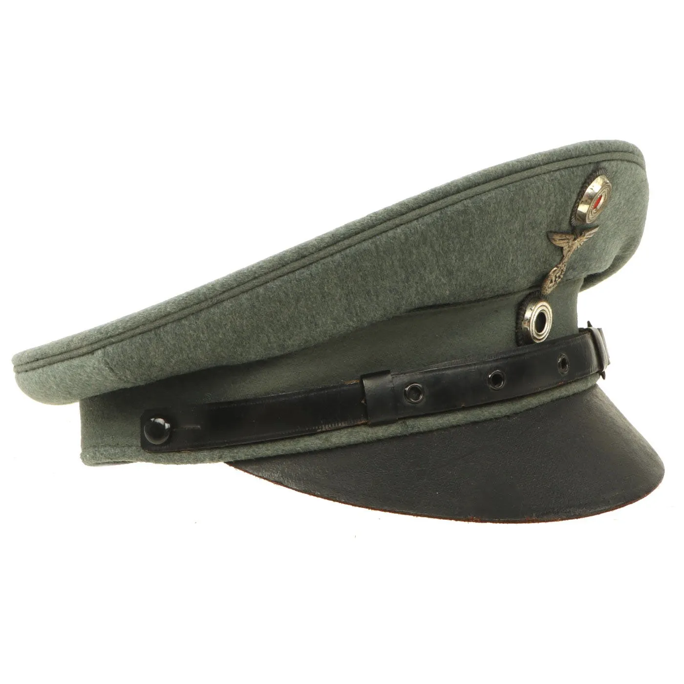 Original German Post-WWI Weimar Republic Era Freikorps Visor Cap with NSDAP Badge & Bring Back Info