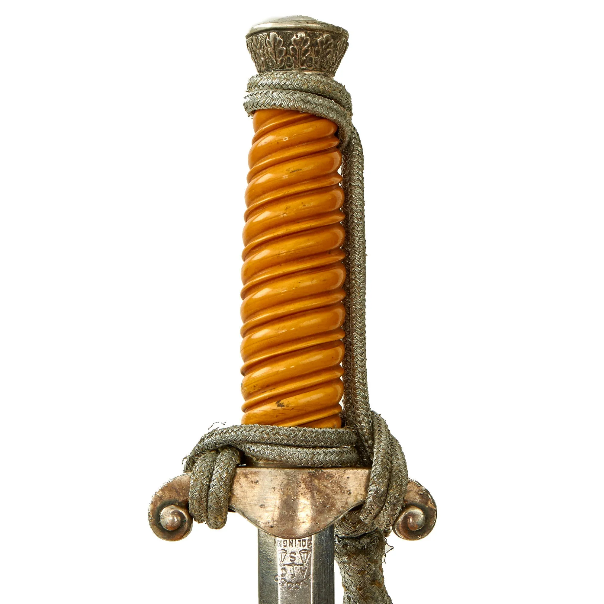 Original German WWII Army Heer Officer Dagger by Alcoso circa 1940 with Scabbard & Portepee