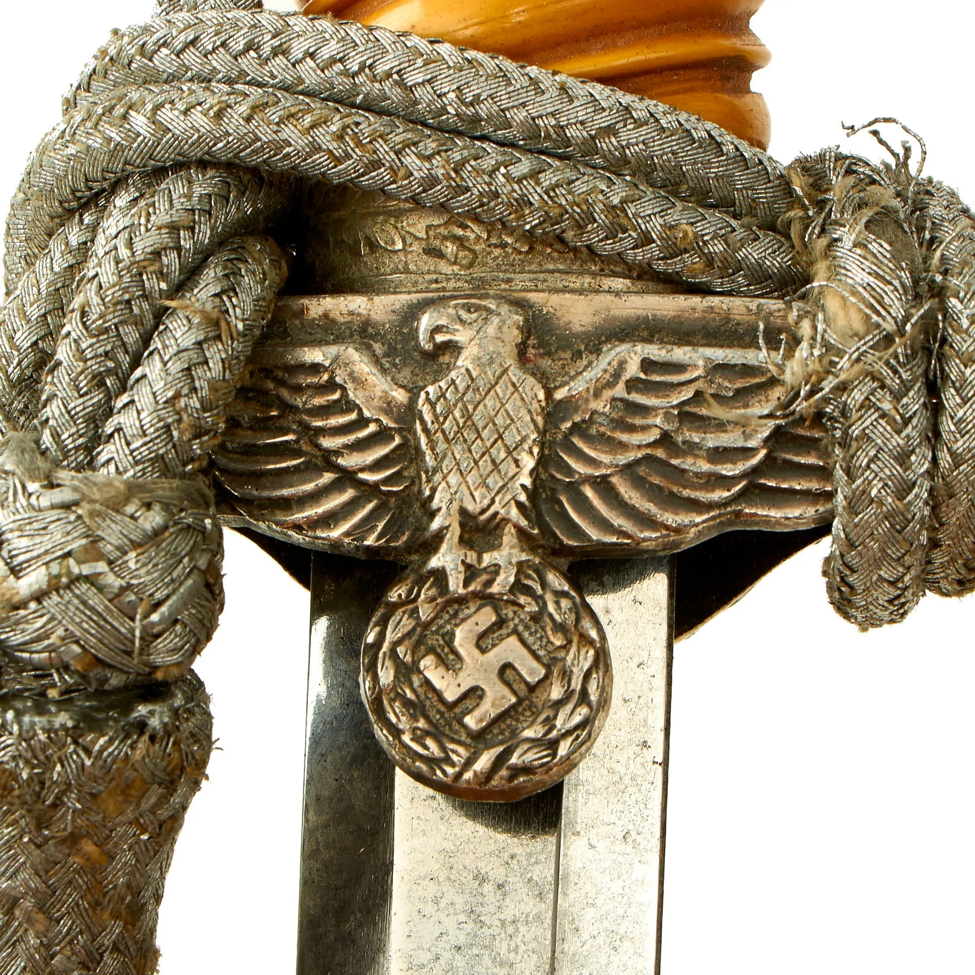 Original German WWII Army Heer Officer Dagger by Alcoso circa 1940 with Scabbard & Portepee
