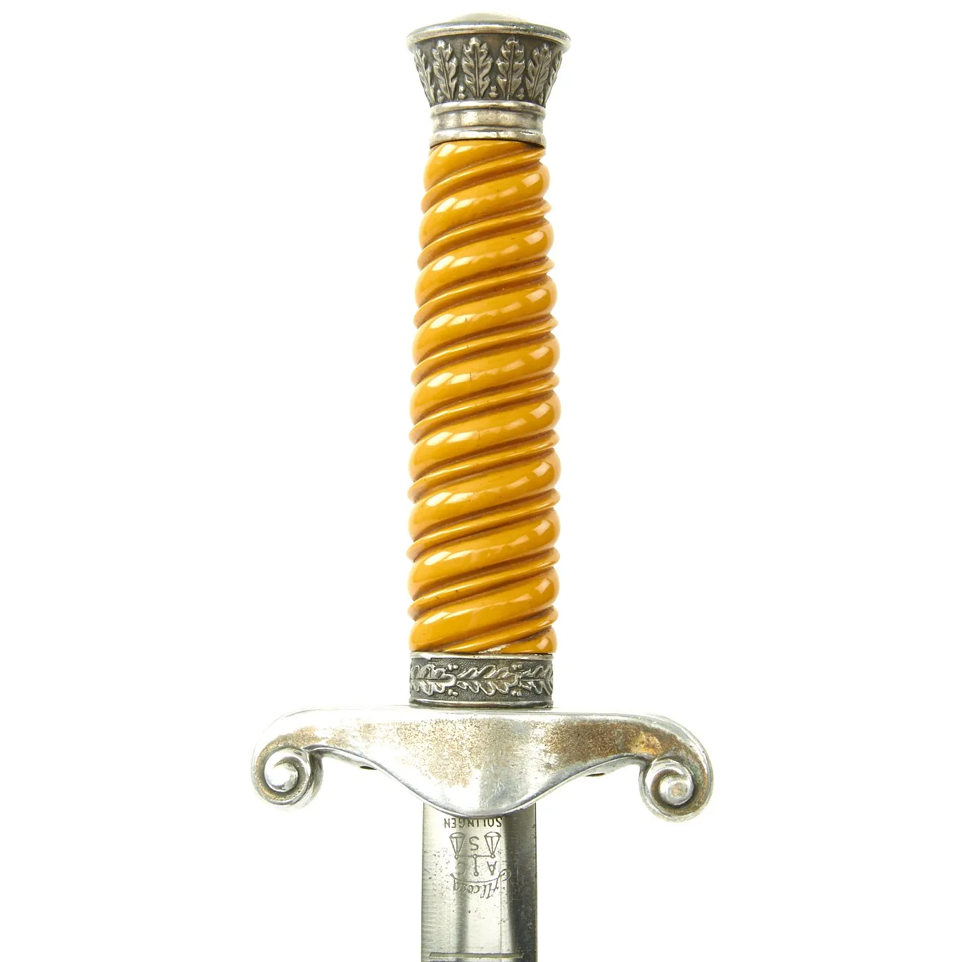 Original German WWII Army Heer Officer Dagger by Alcoso with Hanger and Possible Post War Etching - c. 1940