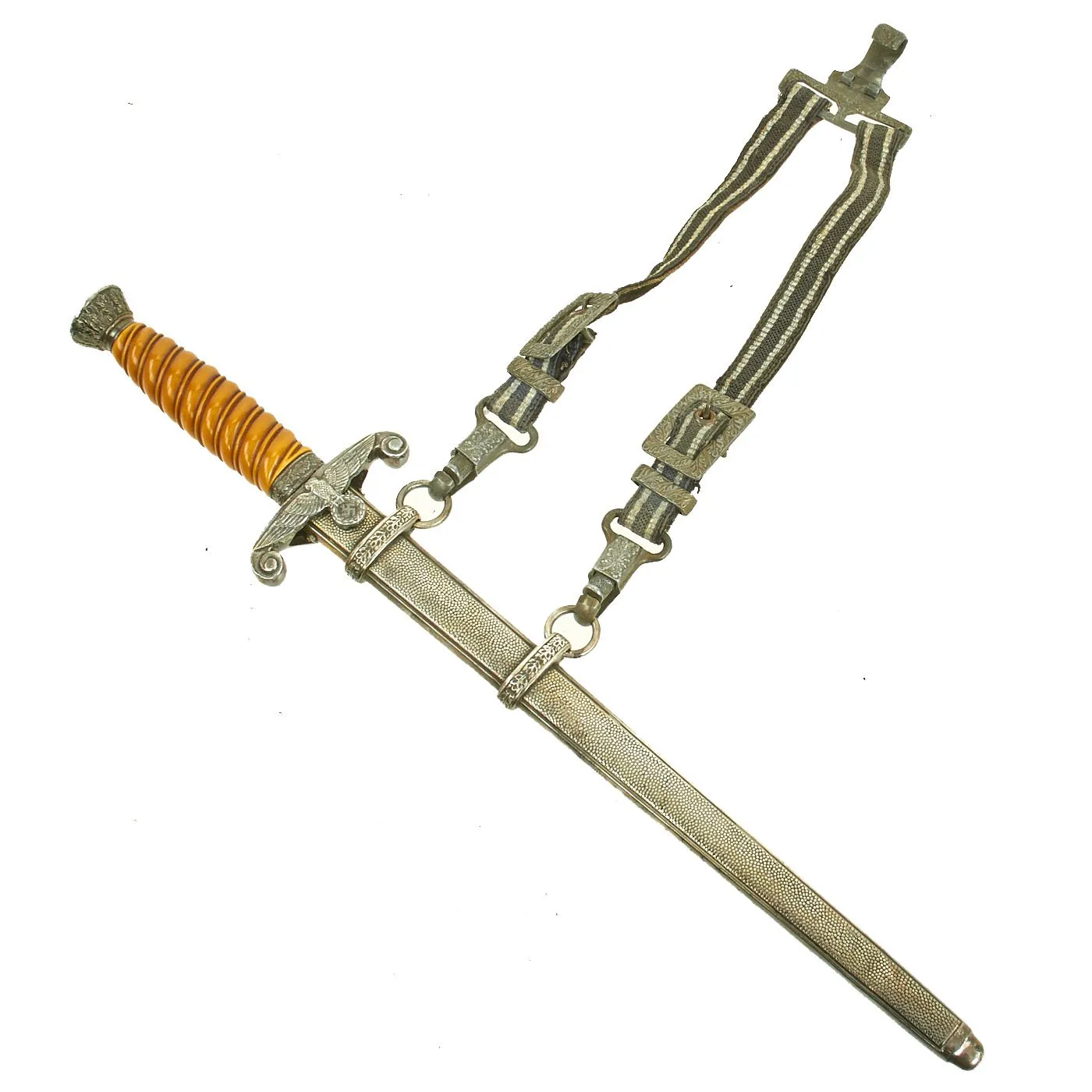 Original German WWII Army Heer Officer Dagger by Alcoso with Hanger circa 1940