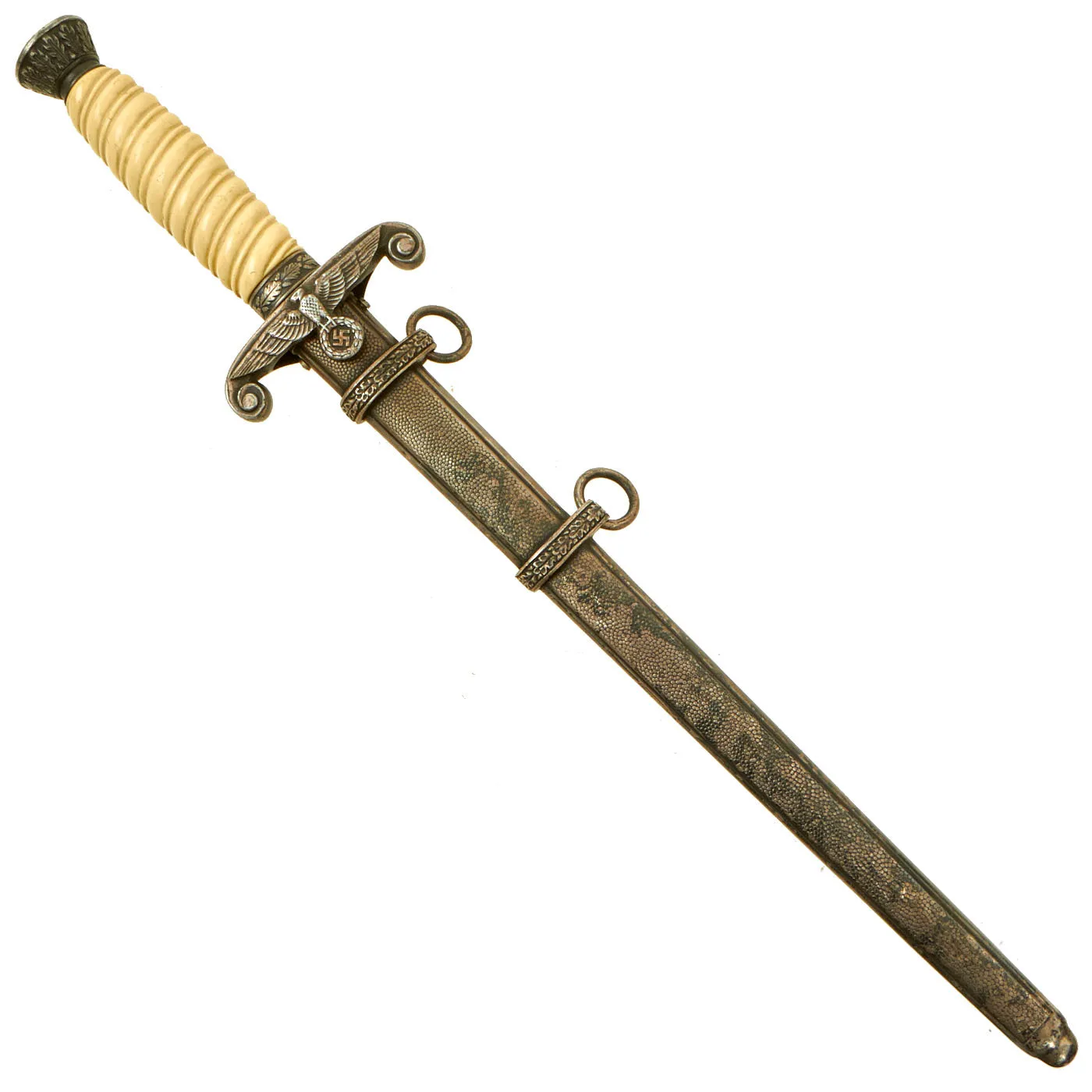 Original German WWII Army Heer Officer Dagger by Alcoso with Scabbard circa 1940