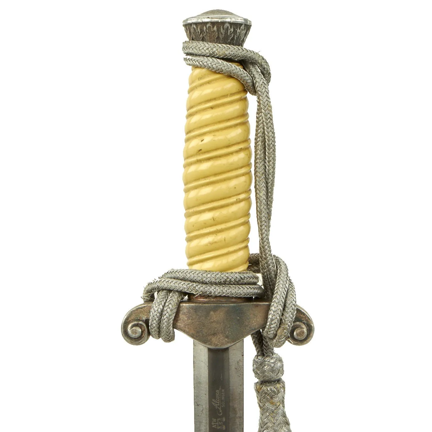 Original German WWII Army Heer Officer Dagger by ALCOSO Works with Hanger and Portepee
