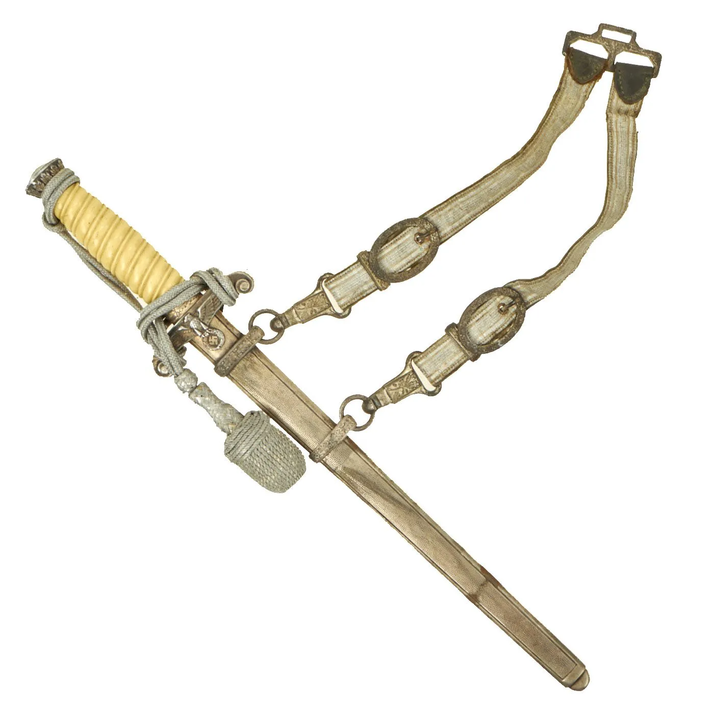 Original German WWII Army Heer Officer Dagger by ALCOSO Works with Hanger and Portepee