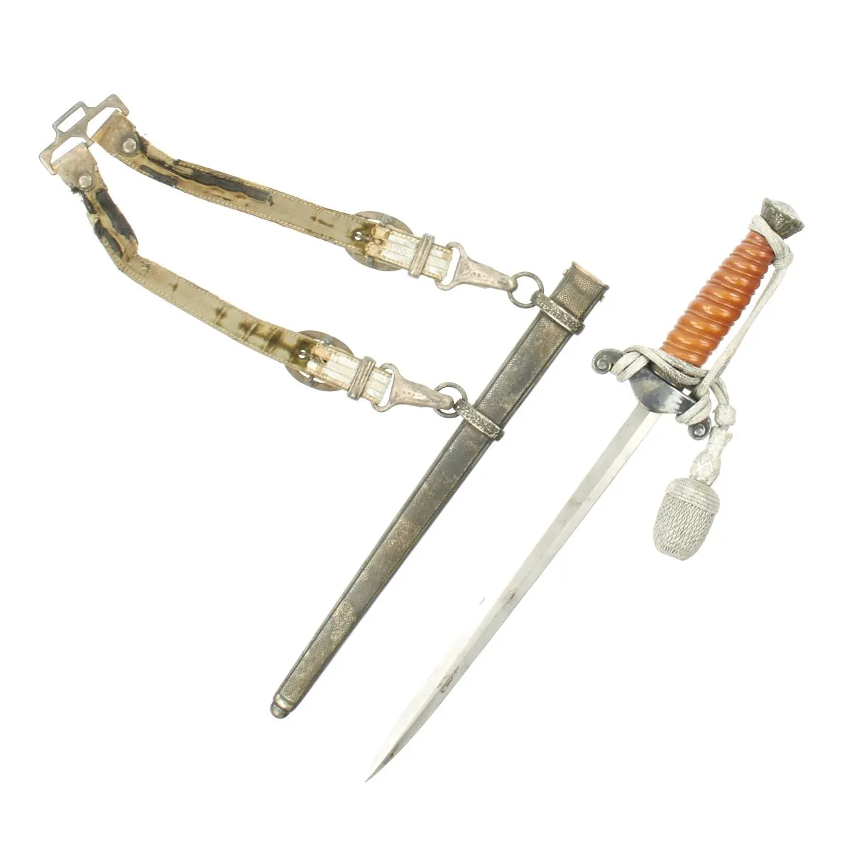 Original German WWII Pre-1940 Army Heer Officer Dagger by Alcoso with Hanger and Portepee