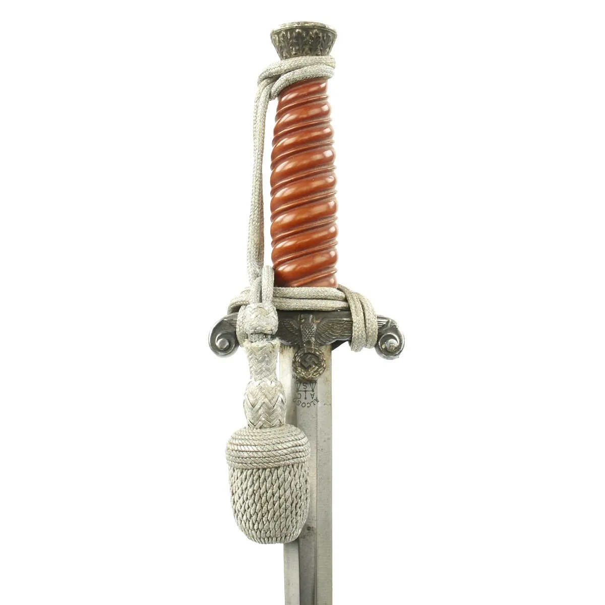 Original German WWII Pre-1940 Army Heer Officer Dagger by Alcoso with Hanger and Portepee