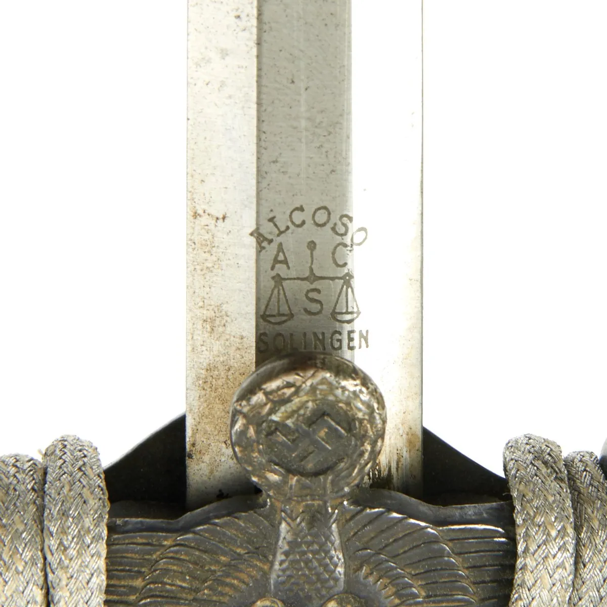 Original German WWII Pre-1940 Army Heer Officer Dagger by Alcoso with Hanger and Portepee
