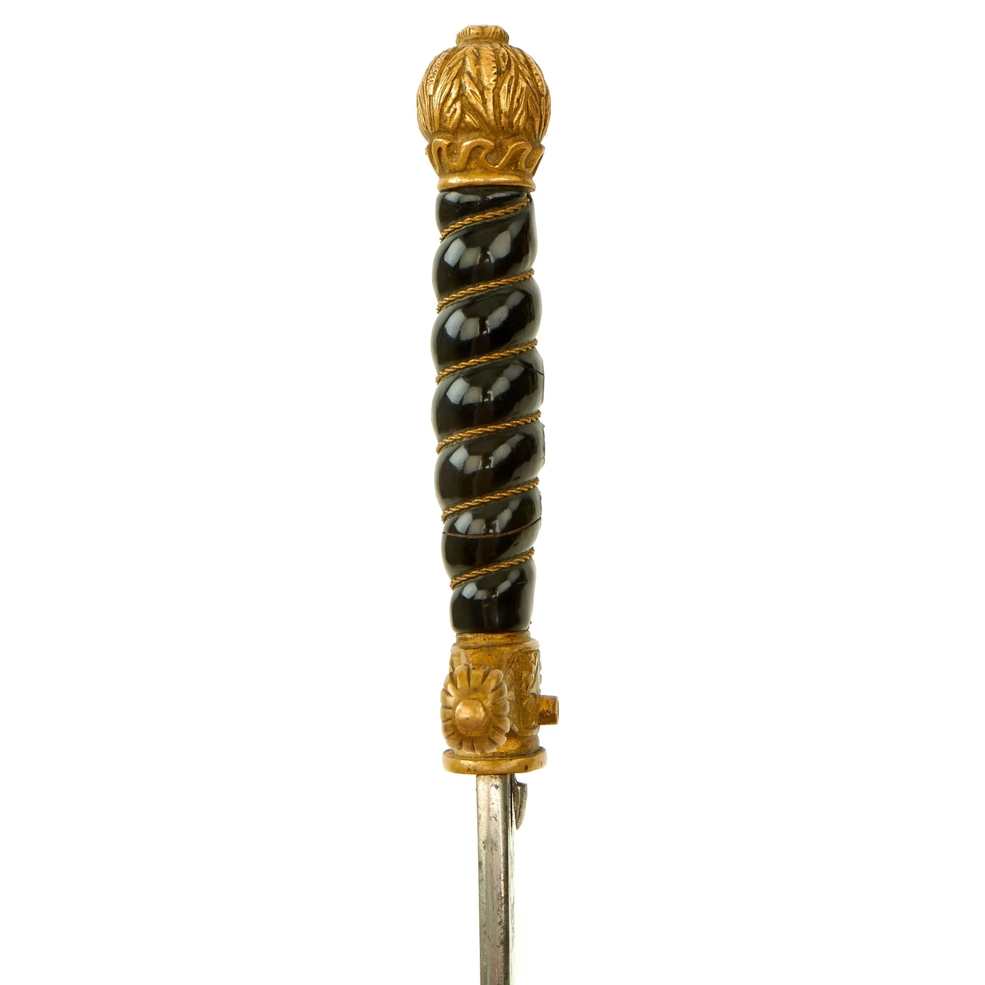 Original Rare German Weimar Model 1919/1921 Reichsmarine Naval Dagger by Alexander Coppel with Ball Pommel & Lightning Bolt Scabbard