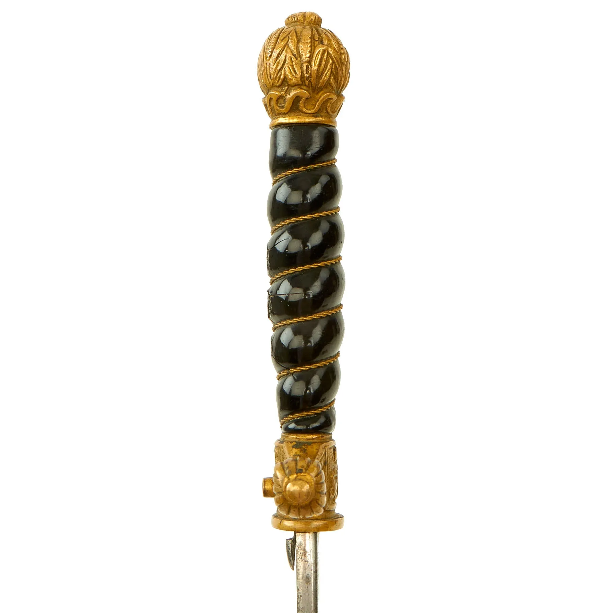 Original Rare German Weimar Model 1919/1921 Reichsmarine Naval Dagger by Alexander Coppel with Ball Pommel & Lightning Bolt Scabbard