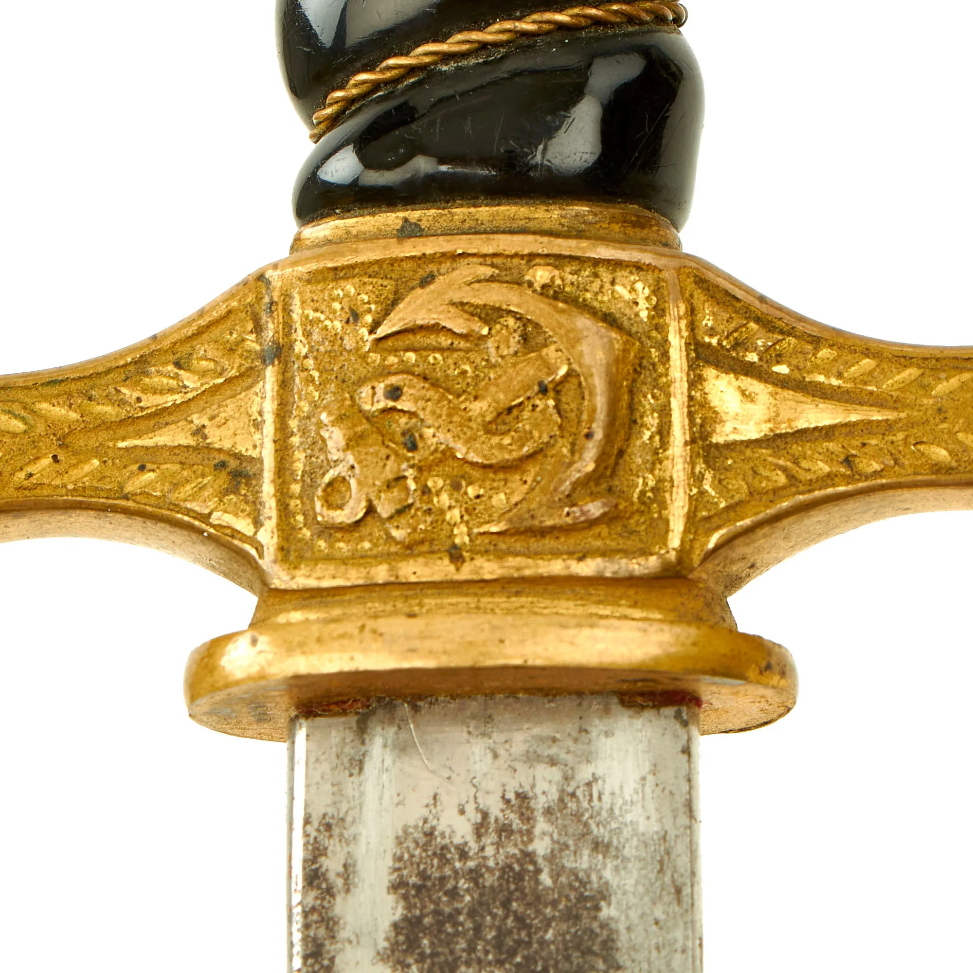 Original Rare German Weimar Model 1919/1921 Reichsmarine Naval Dagger by Alexander Coppel with Ball Pommel & Lightning Bolt Scabbard
