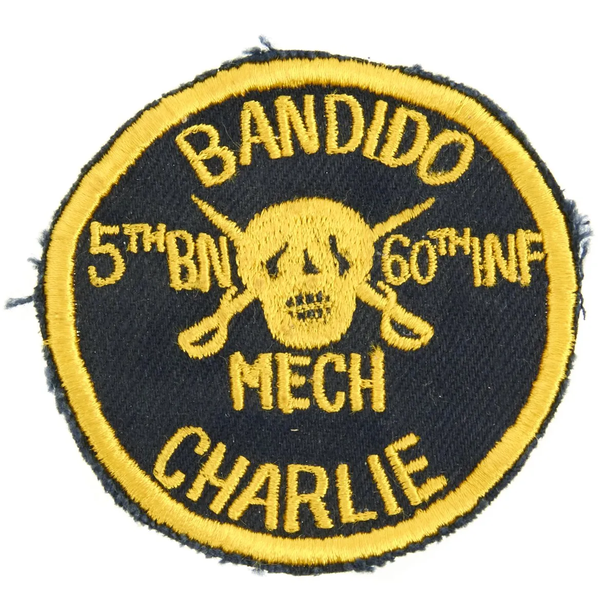 Original U.S. Vietnam War Bandido 5th Battalion 60th Infantry Regiment Mech Charlie Bowie Knife Grouping