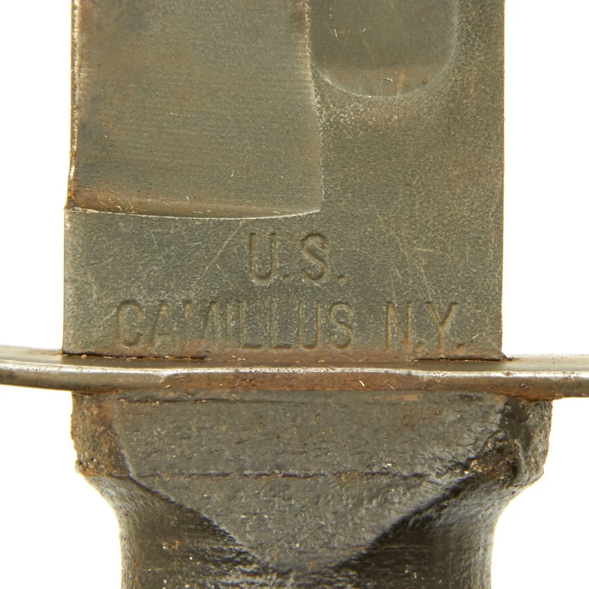 Original U.S. WWII KA-BAR with Personalized Vietnam War USMC Scabbard