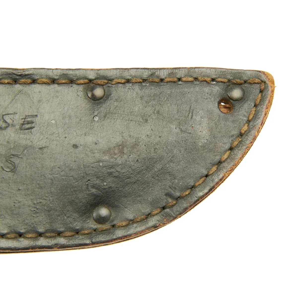 Original U.S. WWII KA-BAR with Personalized Vietnam War USMC Scabbard