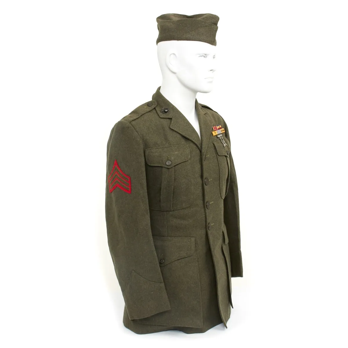 Original U.S. WWII USMC Battle of Iwo Jima Named 5th Marine Division Grouping - Sergeant Romeo J. Lanctot