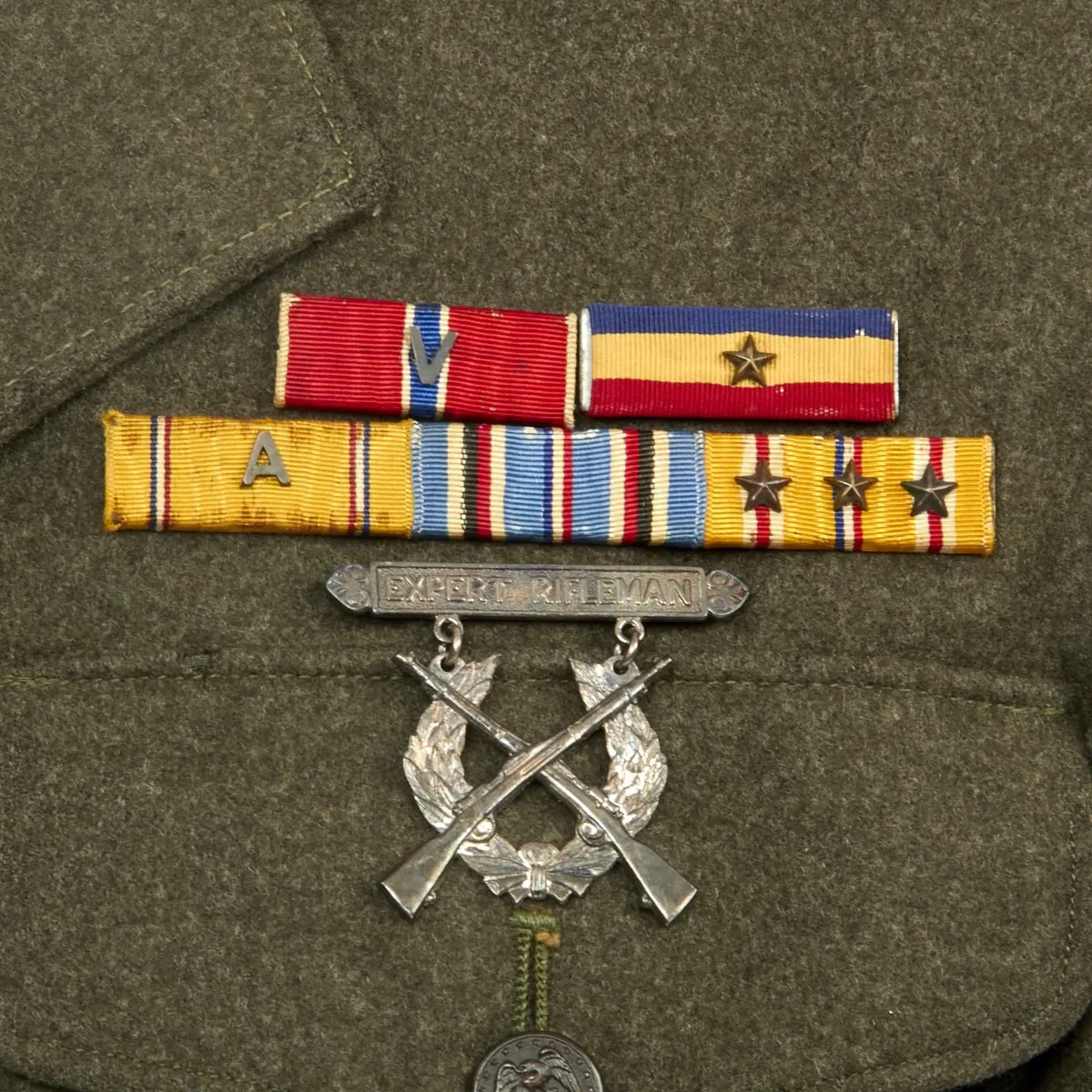 Original U.S. WWII USMC Battle of Iwo Jima Named 5th Marine Division Grouping - Sergeant Romeo J. Lanctot