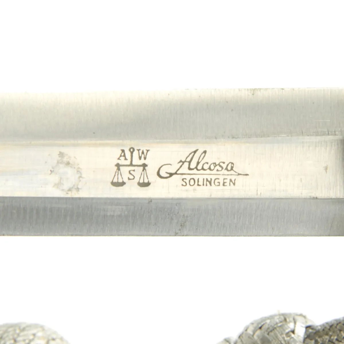 Original WWII German Army Heer Officer High-Lift Dagger by Alcoso with Hanger and Portepee