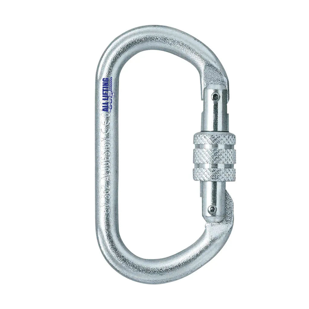 Oval Steel Screw Action Karabiner