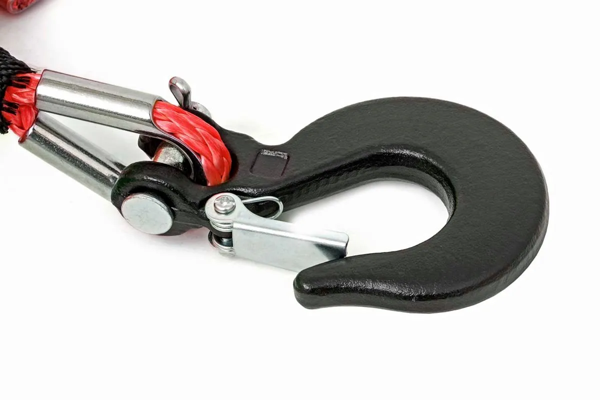 Rough Country RS161 Winch Cable & Synthetic Rope - Synthetic, 7,000 lbs. Pull Rating, 50 ft. Line Length1/4 in. Line Diameter, Red