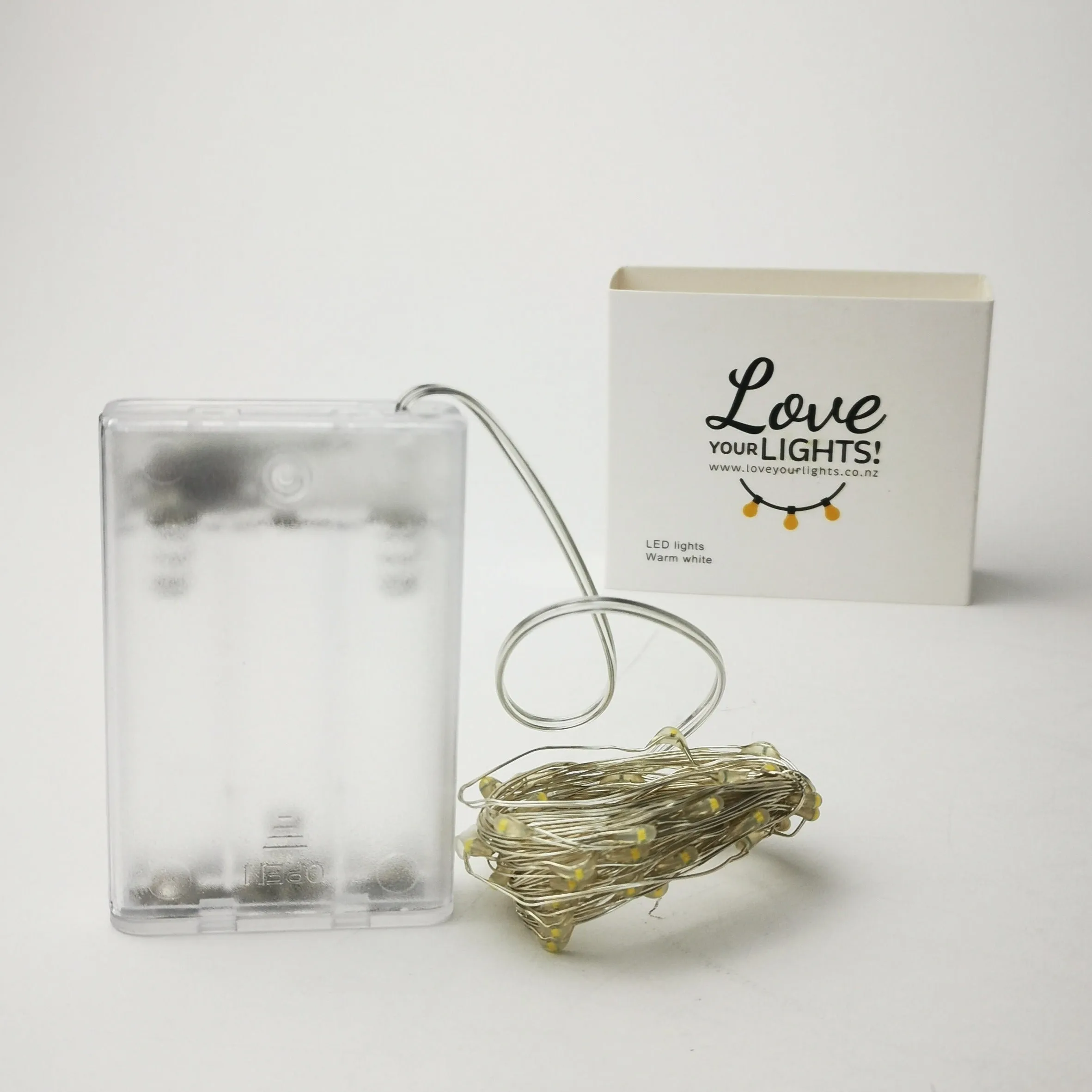 Silver 5m Fairy Lights | Warm White | AA Battery | Decorative Indoor