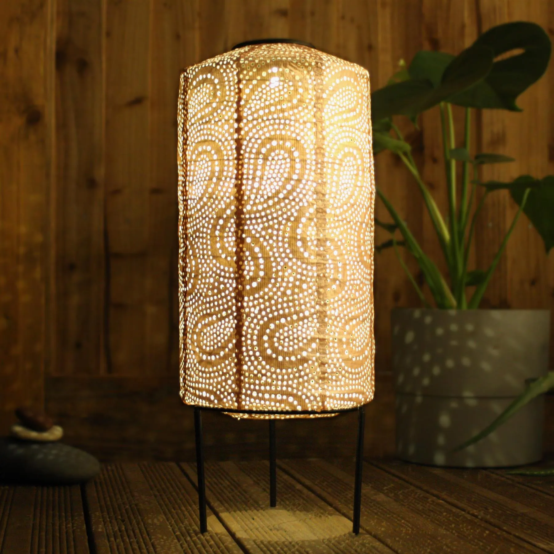 Solar Lantern - LED Outdoor Hanging & Table Light - Sold Individually - Cylinder