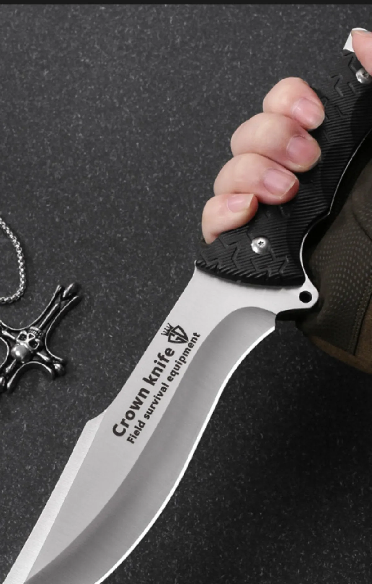 Survival Knife for Men & Women, 8.85" Full Tang Fixed Blade Camp Knife Bush Knife with Sheath for Belt, Camping Knives & Tools