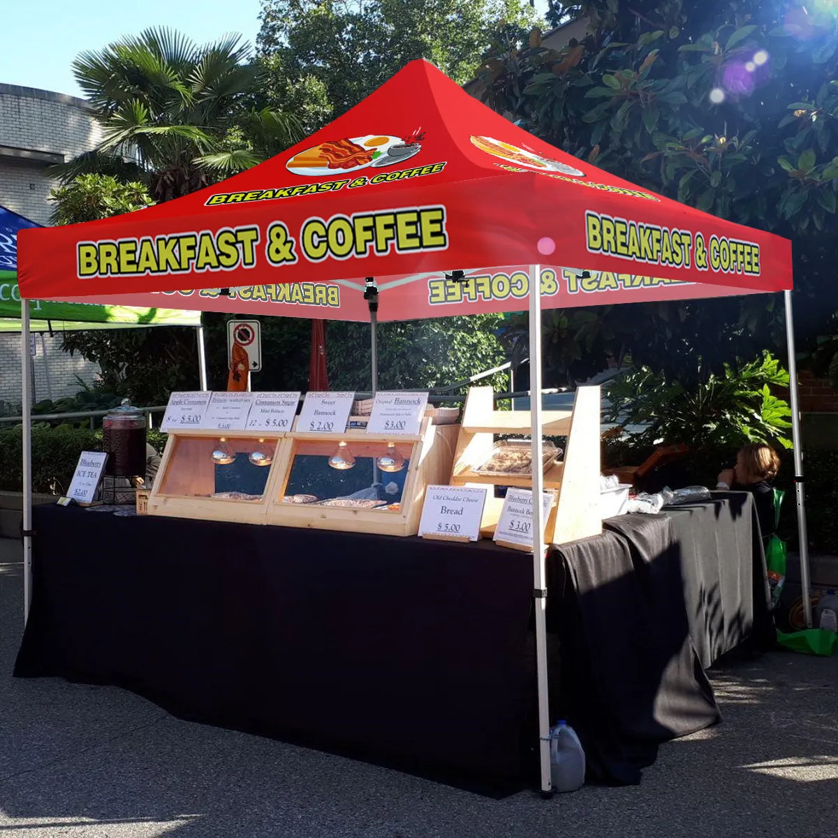 Tent for Food-Breakfast&Coffee Canopy Tent 10x10