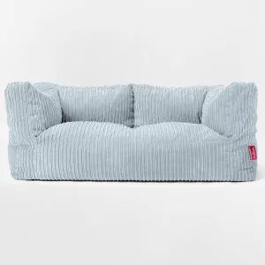 The 2 Seater Albert Sofa Bean Bag - Cord Baby Blue