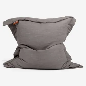 XL Pillow Beanbag - Linen Look Slate Grey