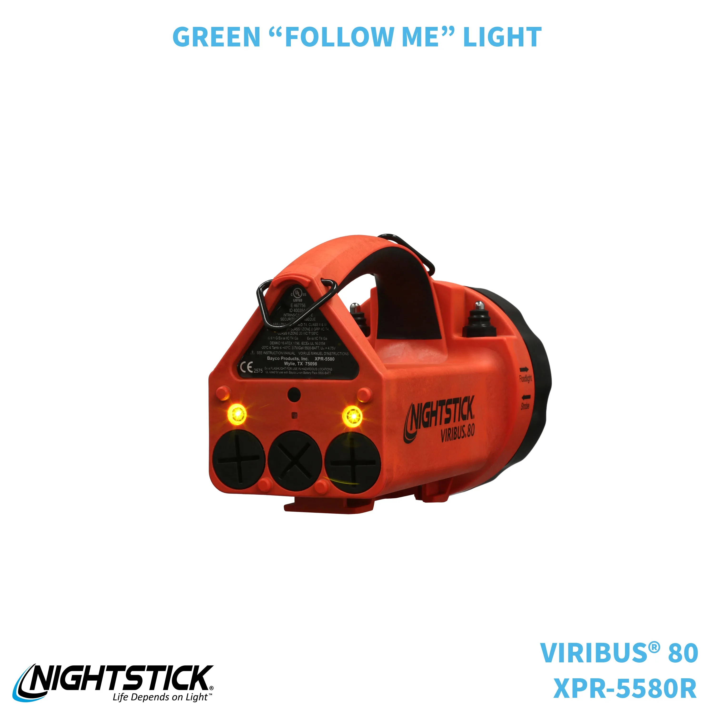 XPR-5580R: [Zone 0] VIRIBUS® 80 IS Rechargeable Dual-Light Lantern