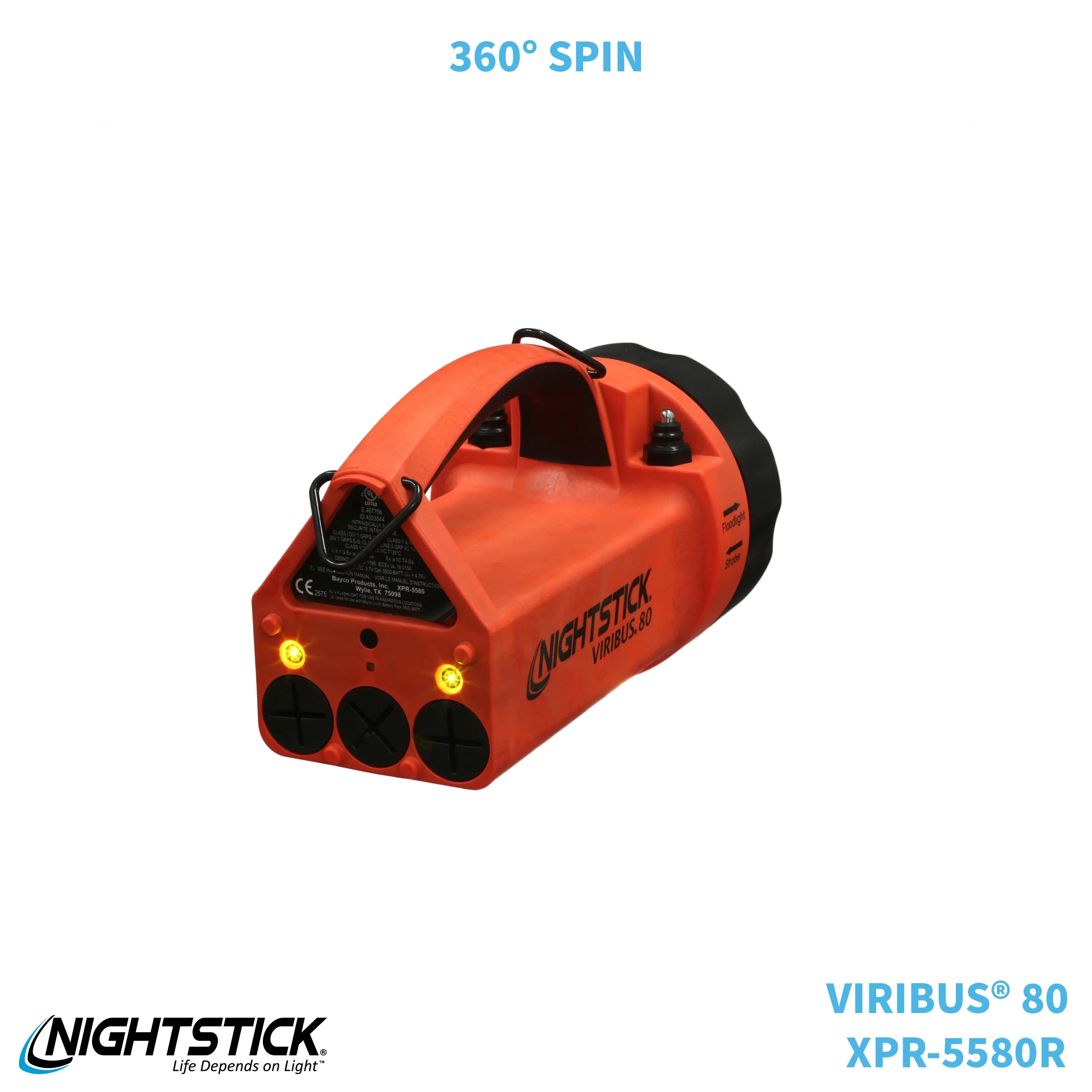 XPR-5580R: [Zone 0] VIRIBUS® 80 IS Rechargeable Dual-Light Lantern