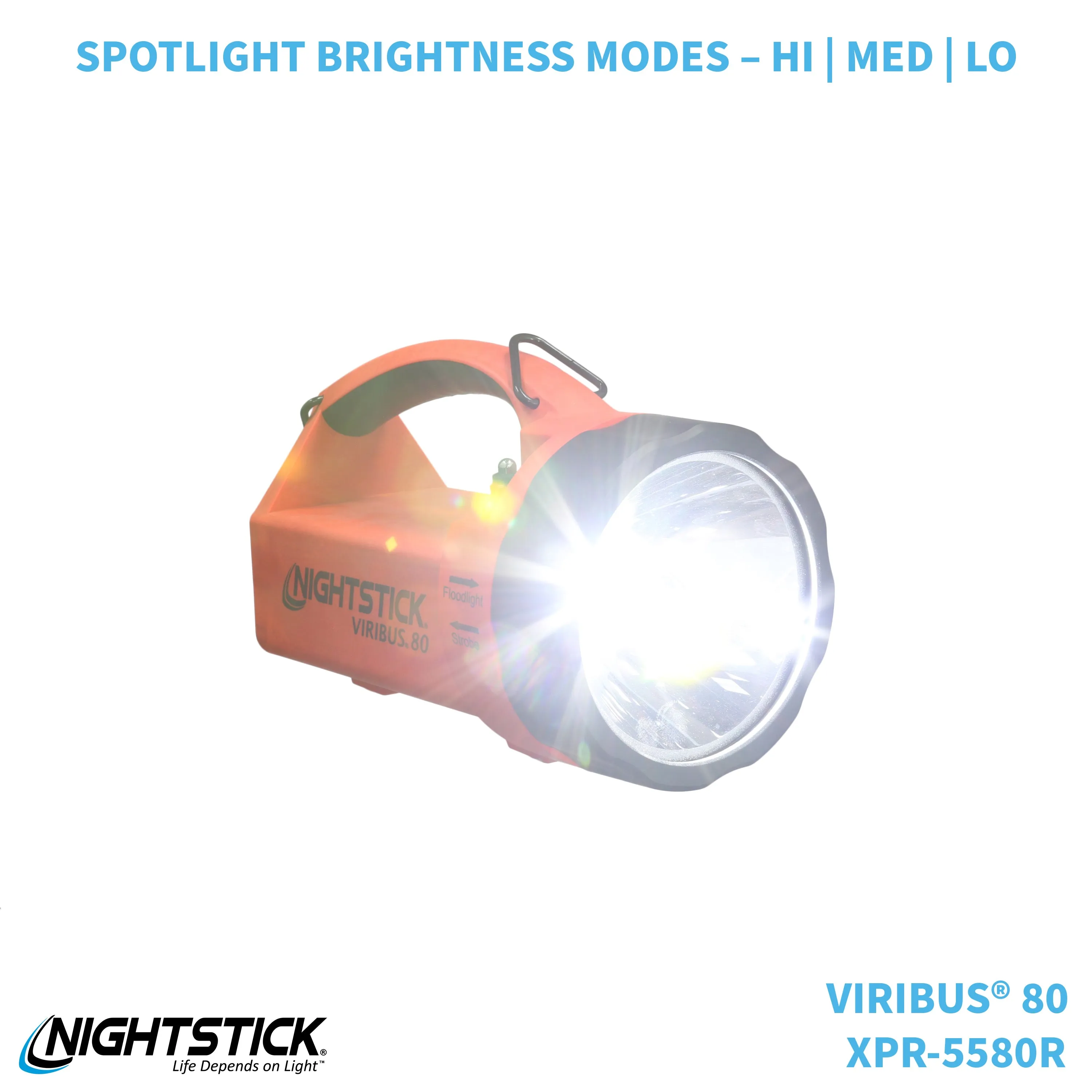 XPR-5580R: [Zone 0] VIRIBUS® 80 IS Rechargeable Dual-Light Lantern
