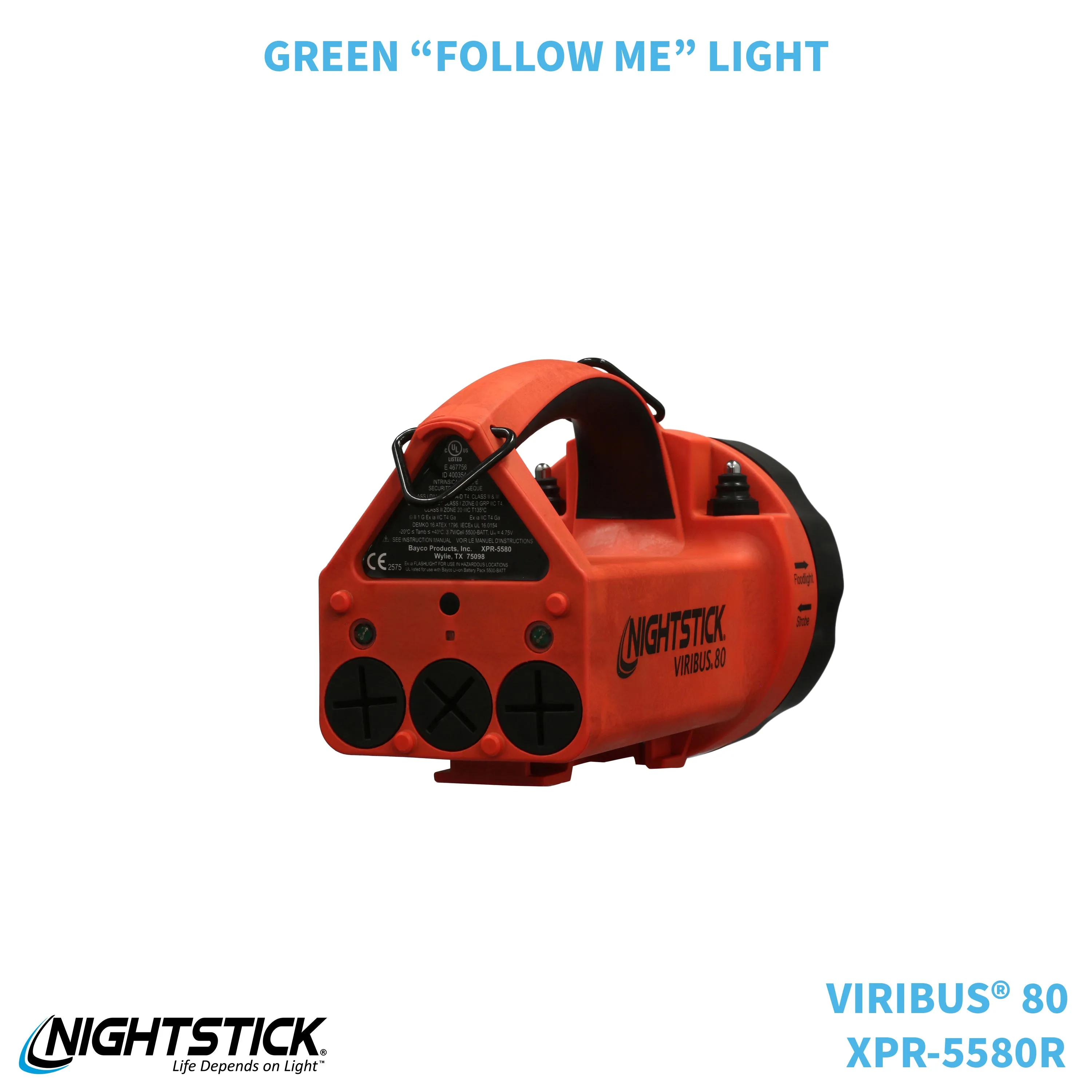 XPR-5580R: [Zone 0] VIRIBUS® 80 IS Rechargeable Dual-Light Lantern